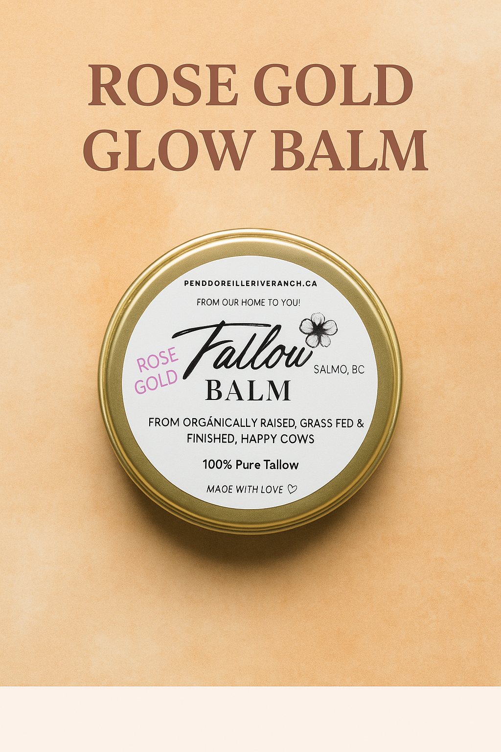 🌸 Rose Gold Glow Balm

Tinted with cosmetic-grade rose mica for that soft, rosy glow.
Perfect for lips, cheeks, and face — a natural blush in a balm.
